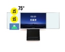 Interaktivní panel Samsung WA75C 75“ s elektricky nastavitelným pojezdovým systémem, křídly a DVPP pro Sborovnu